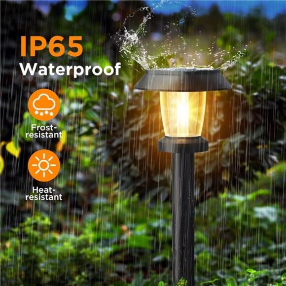 Solar Pathway Lights Outdoor 8 Pack Waterproof Garden Yard Driveway Landscape - Picture 3 of 7